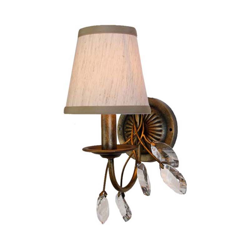 Tapered Fabric Vanity Wall Light