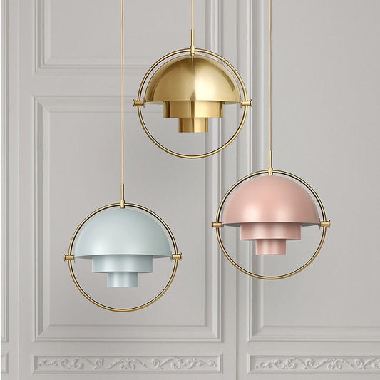 Nordic bedroom bedside creative metal single-head chandelier-[Modern pendant lighting for bedroom and living space]-Demolights UK