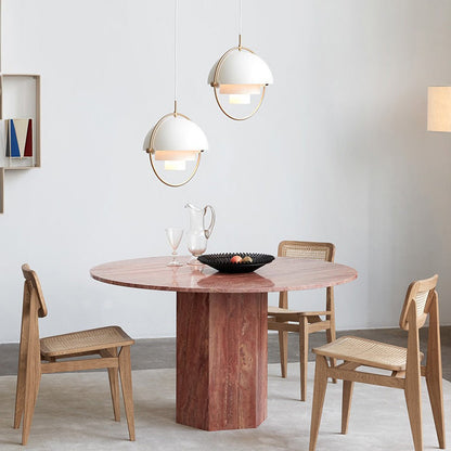 Two-Tone Metal Dome Pendant Light