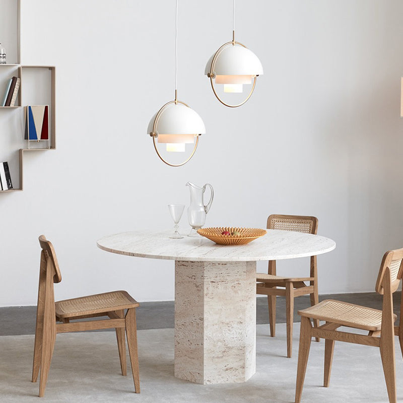 Two-Tone Metal Dome Pendant Light