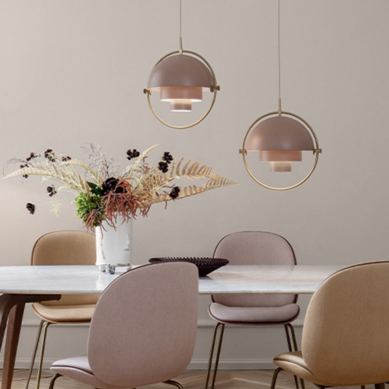 Two-Tone Metal Dome Pendant Light