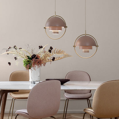 Two-Tone Metal Dome Pendant Light