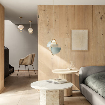 Two-Tone Metal Dome Pendant Light
