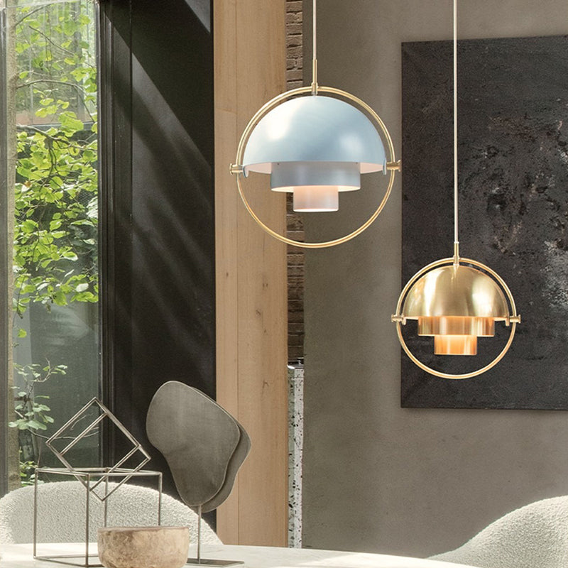 Two-Tone Metal Dome Pendant Light