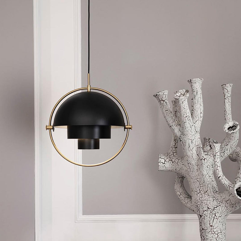 Two-Tone Metal Dome Pendant Light