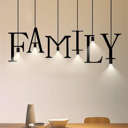 Iron Letter and Number Pendant Light