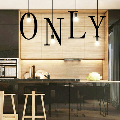 Iron Letter and Number Pendant Light