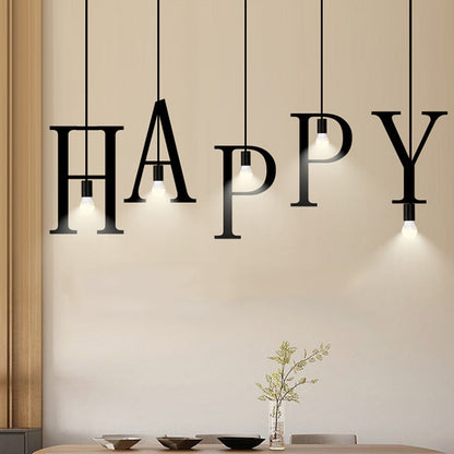 Iron Letter and Number Pendant Light