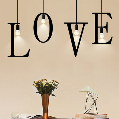 Iron Letter and Number Pendant Light