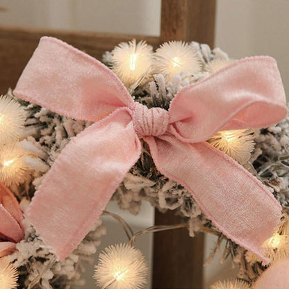 Pre-Lit Rattan Christmas Wreath