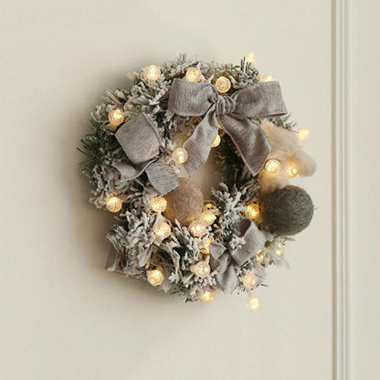 Pre-Lit Rattan Christmas Wreath