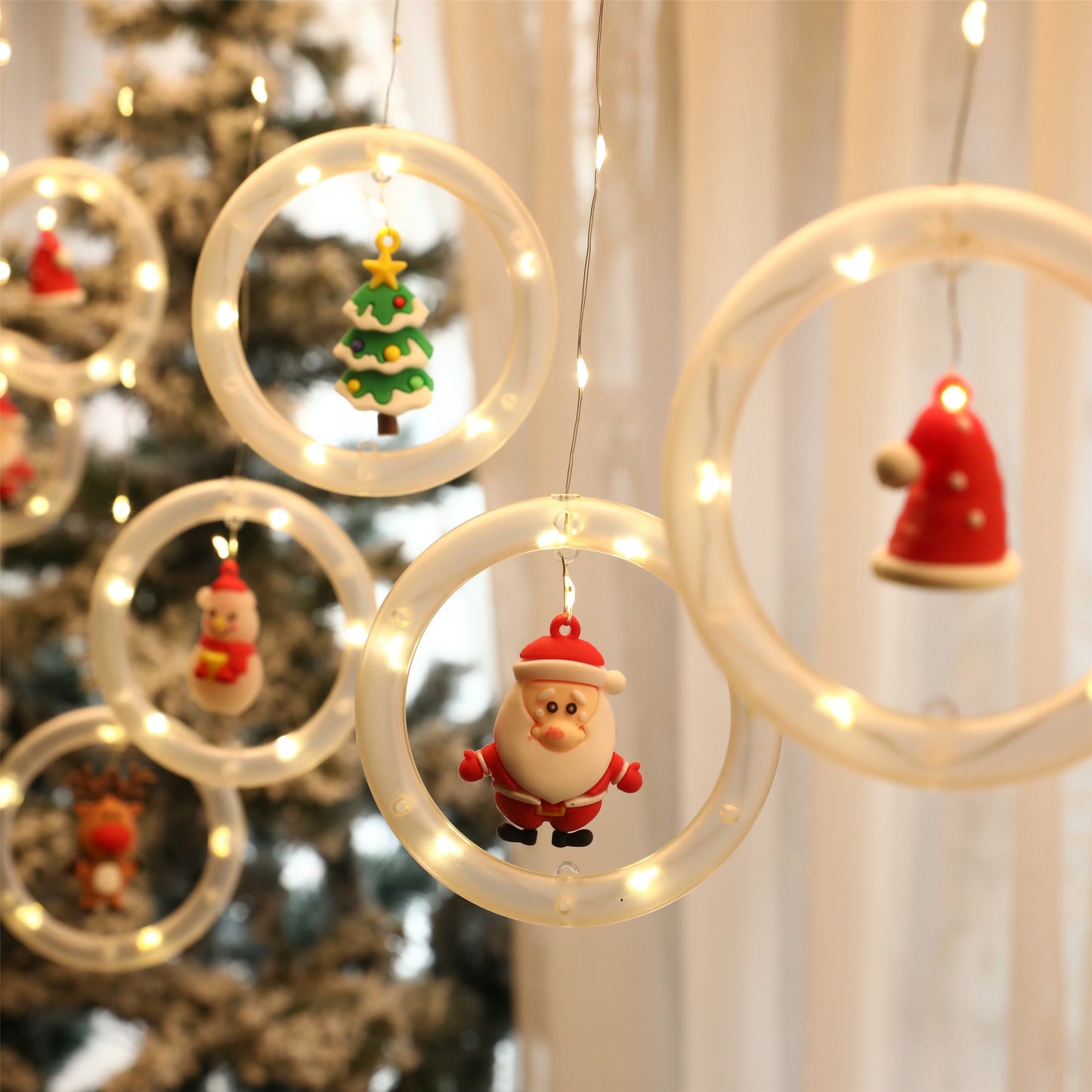 3D Curtain LED Fairy Lights, 8 Modes