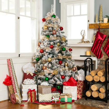 Pre-Lit Snow Flocked Christmas Tree 1.8m