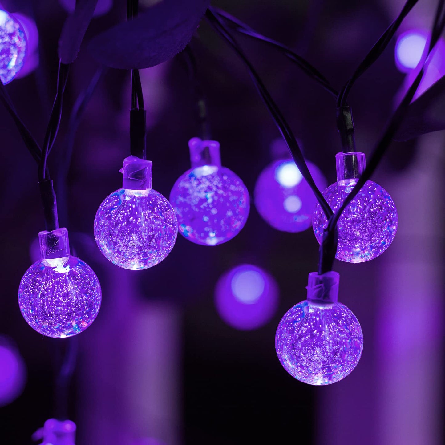 Solar Crystal Globe String Lights