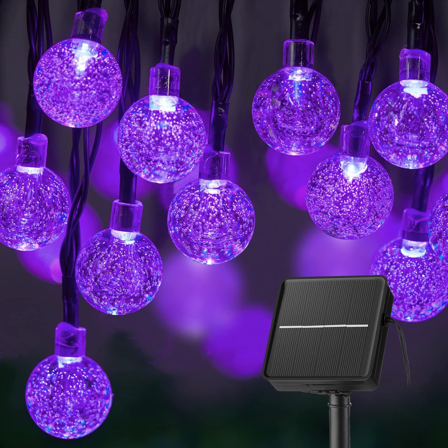 Solar Crystal Globe String Lights