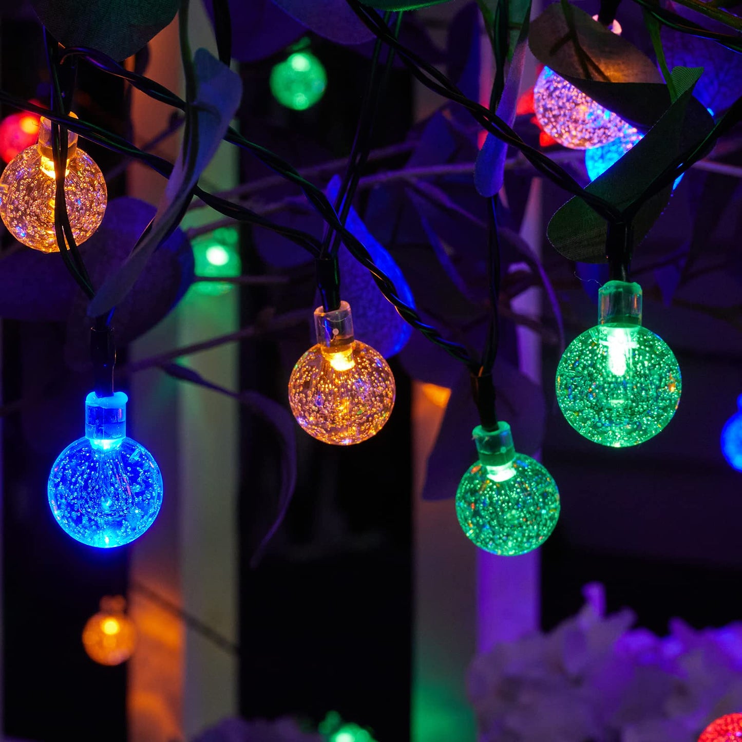 Solar Crystal Globe String Lights