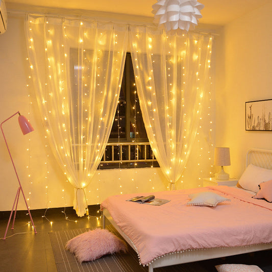 Curtain LED Light Neon USB 8-Mode Fairy Lamp with Remote Control-[Modern pendant lighting for bedroom and living space]-Demolights UK