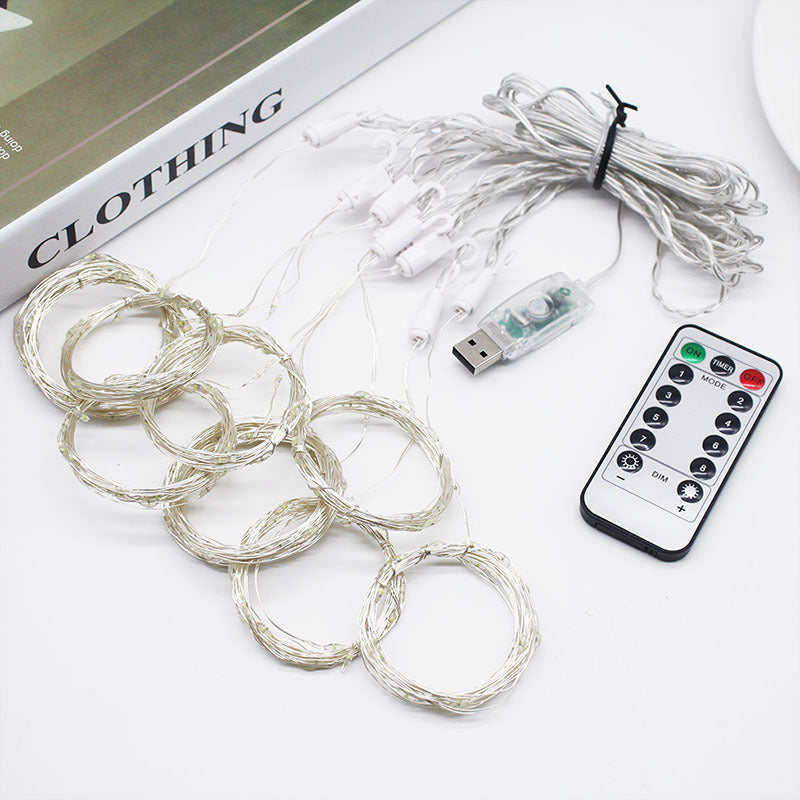 LED Curtain Fairy Lights, 200 LED with Remote