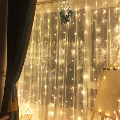 LED Curtain Fairy Lights, 200 LED with Remote