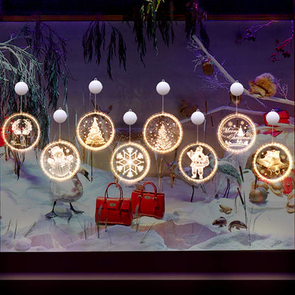 3D Engraved Christmas LED Hanging Light