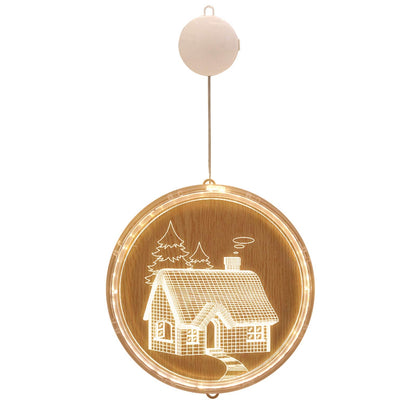 3D Engraved Christmas LED Hanging Light