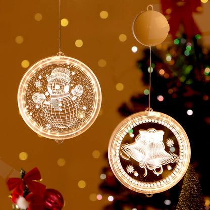 3D Engraved Christmas LED Hanging Light