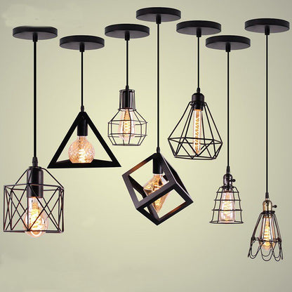 Black Pendant Light Creative Minimalist Style Hanging Lamp-[Modern pendant lighting for bedroom and living space]-Demolights UK