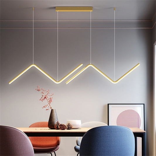 Modern Minimalist Living Room LED Strip Light-[Modern pendant lighting for bedroom and living space]-Demolights UK