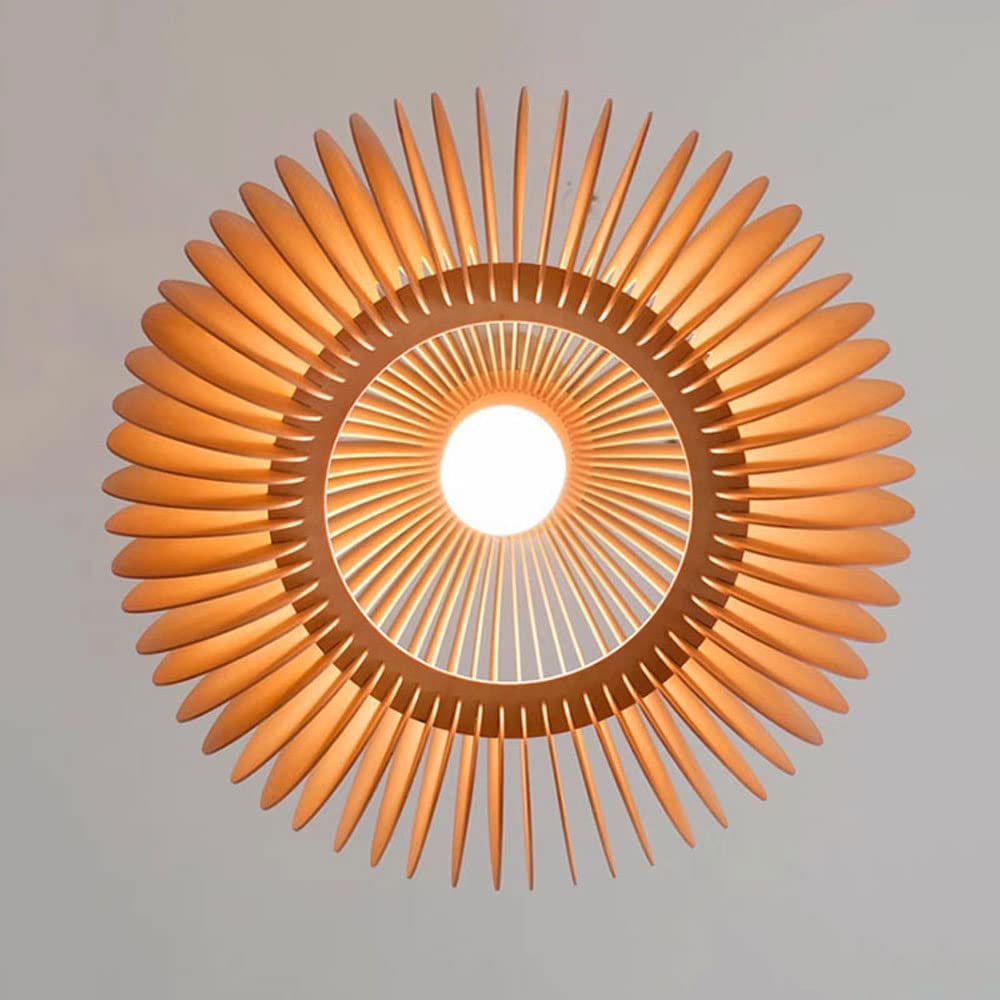 Wooden Pumpkin Farmhouse Pendant Light