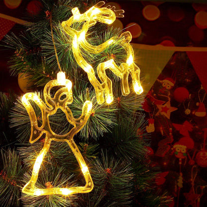 Christmas Window Hanging Lights with Suction Cup