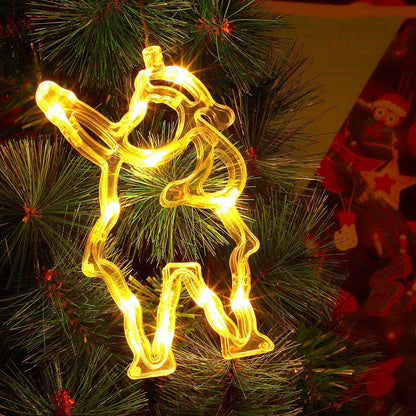Christmas Window Hanging Lights with Suction Cup