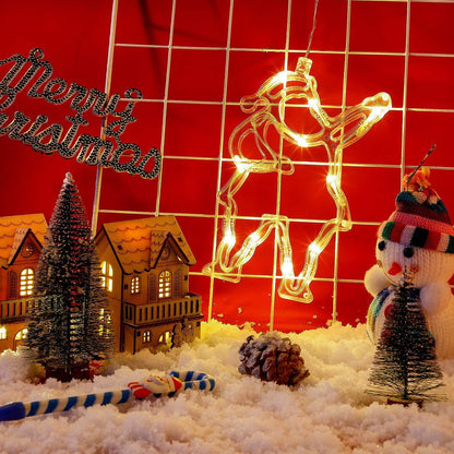 Christmas Window Hanging Lights with Suction Cup