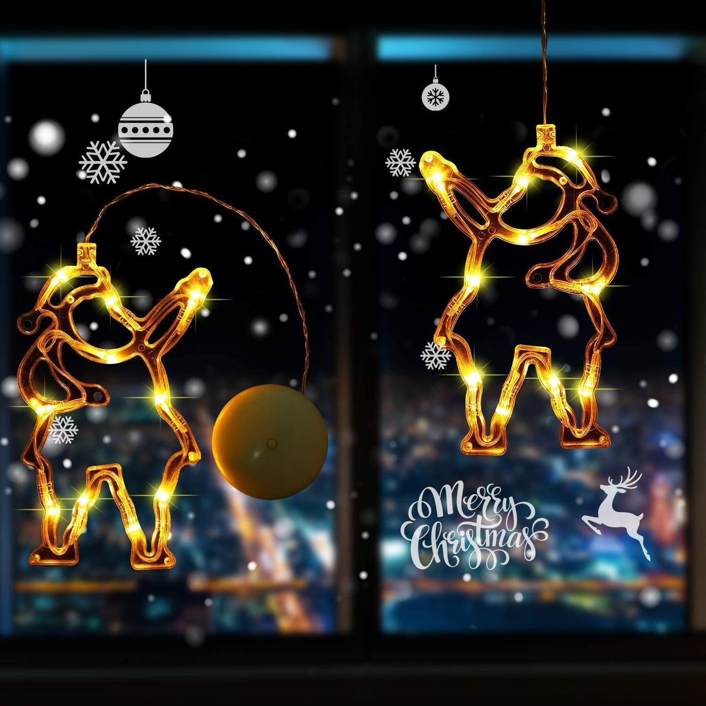 Christmas Window Hanging Lights with Suction Cup