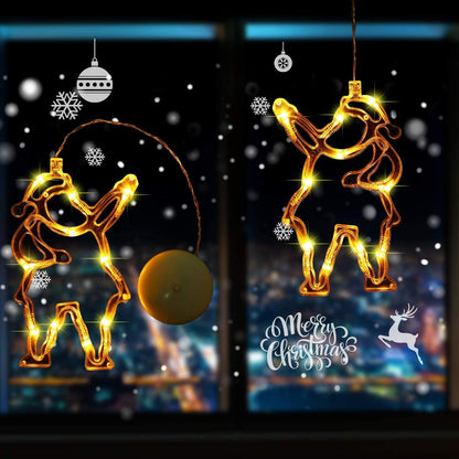 Christmas Window Hanging Lights with Suction Cup