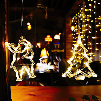 Christmas Window Hanging Lights with Suction Cup