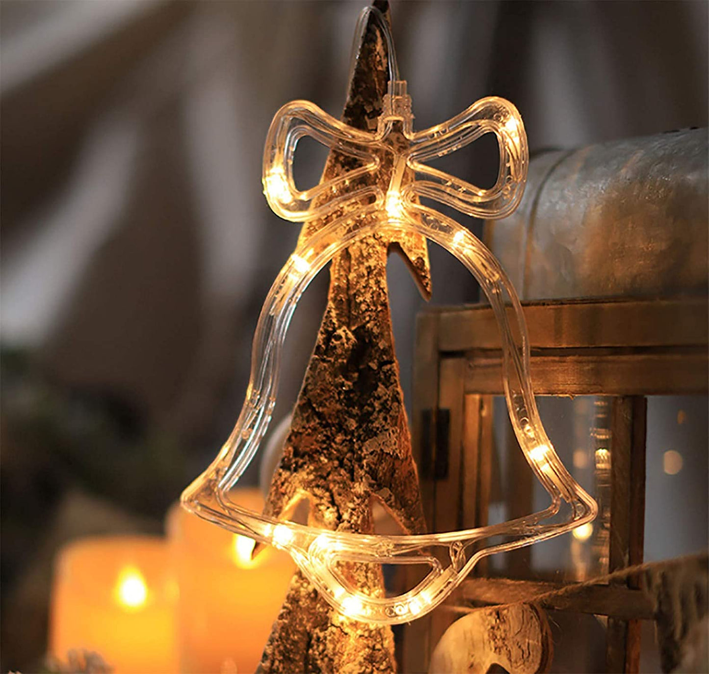 Christmas Window Hanging Lights with Suction Cup