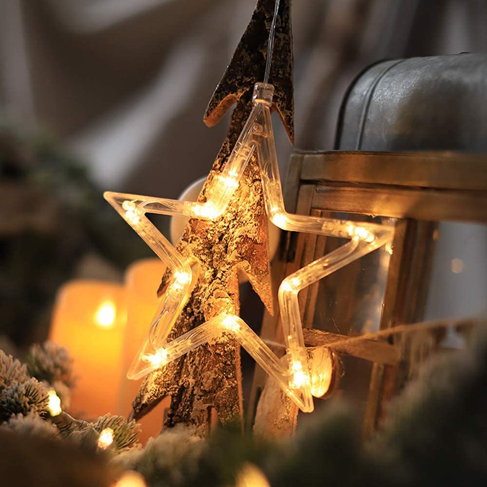 Christmas Window Hanging Lights with Suction Cup
