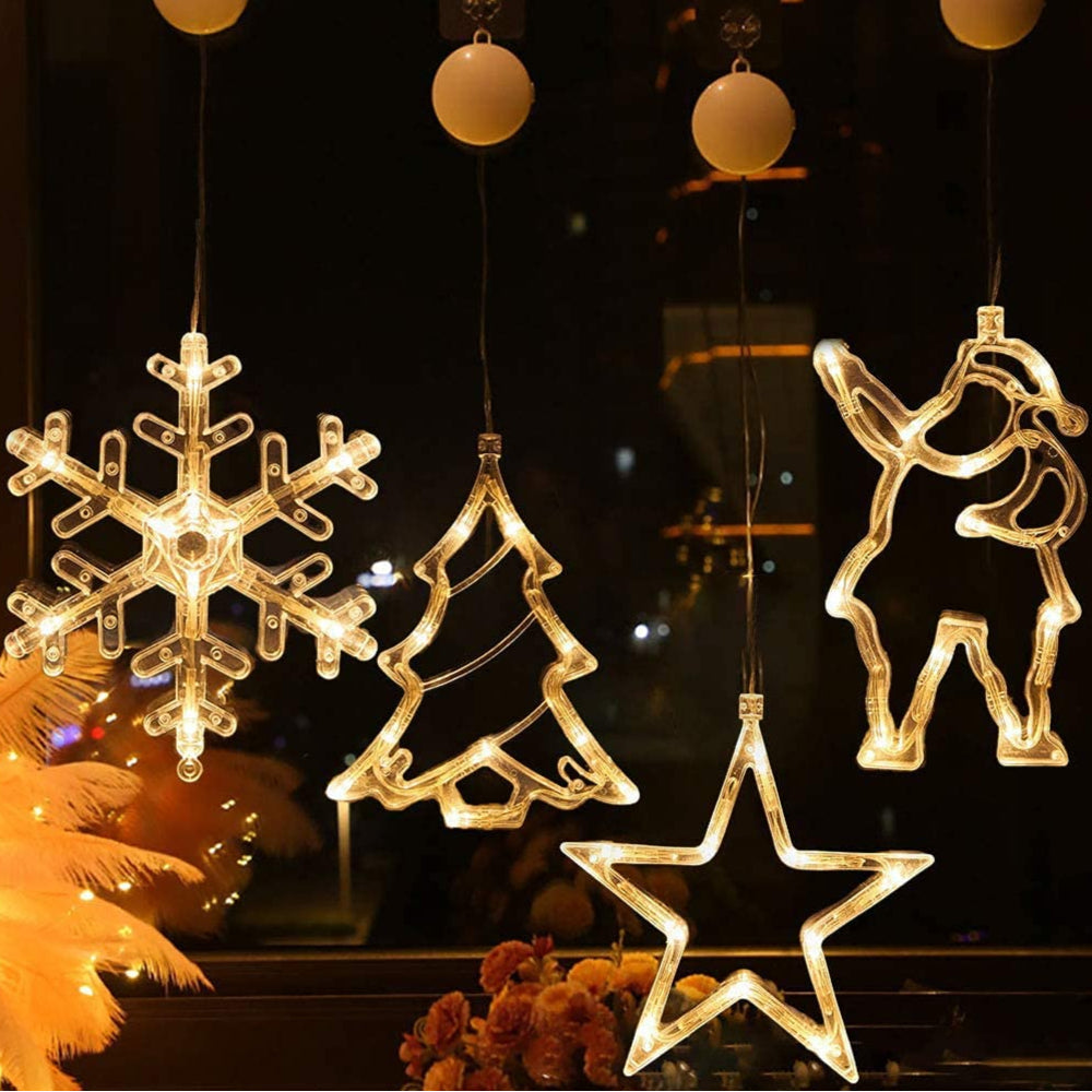 Christmas Window Hanging Lights with Suction Cup