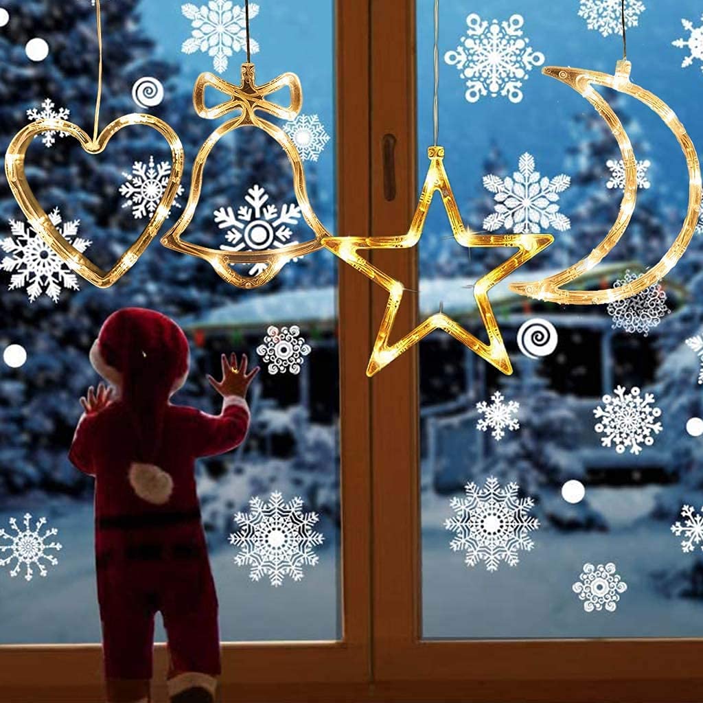Christmas Window Hanging Lights with Suction Cup