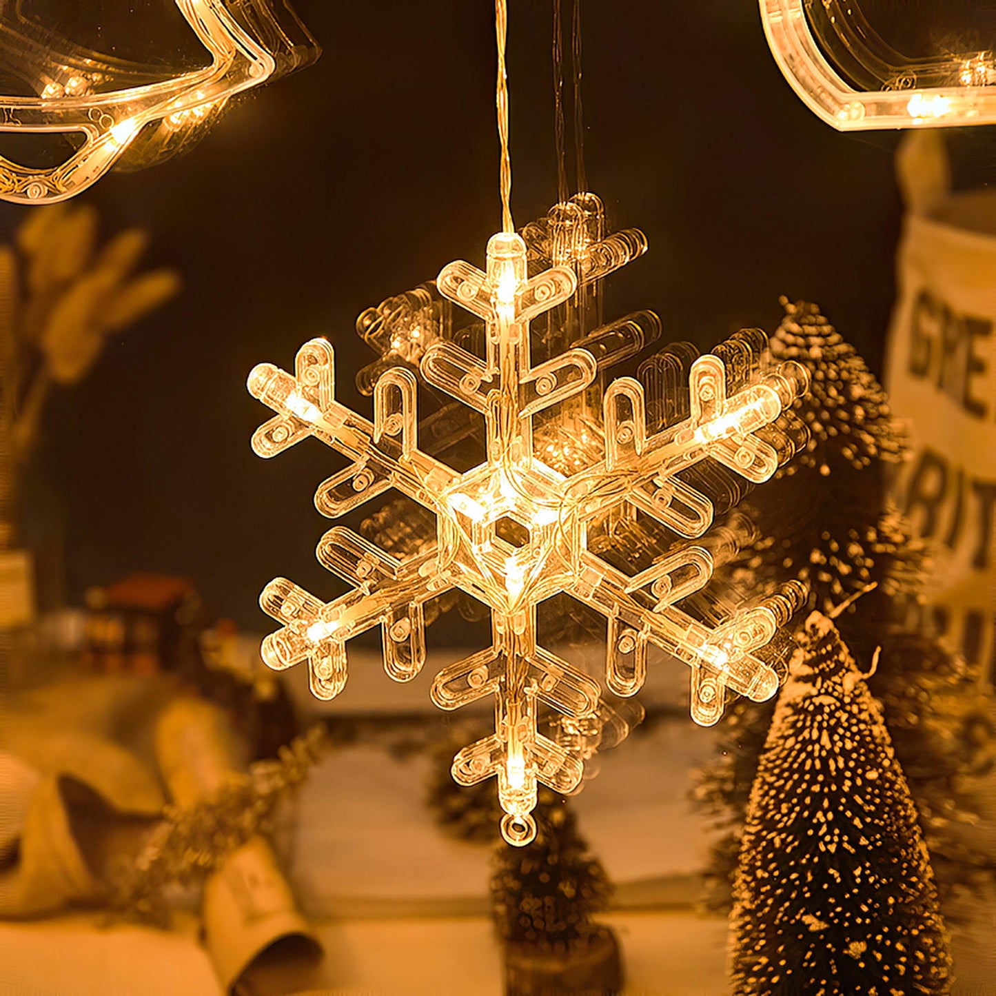 Christmas Window Hanging Lights with Suction Cup