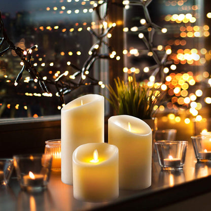Flameless Flickering LED Wax Candle