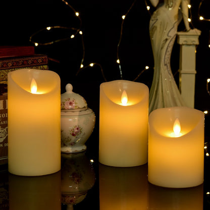 Flameless Flickering LED Wax Candle