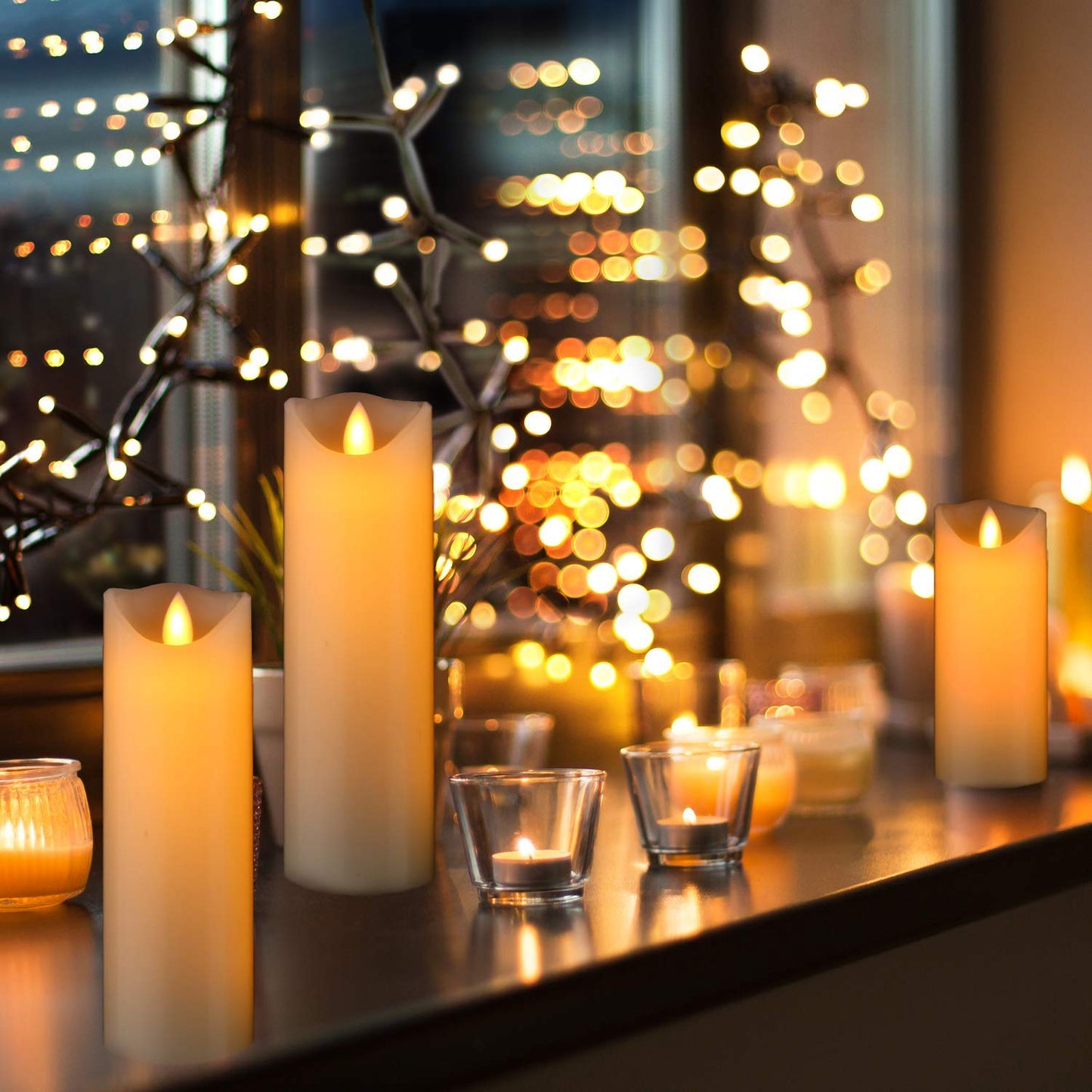 Flameless Flickering LED Wax Candle