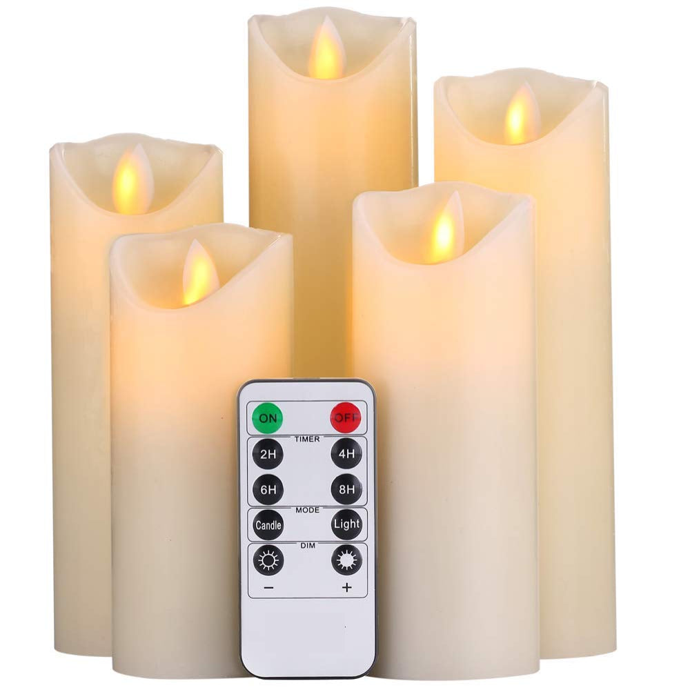 Flameless Flickering LED Wax Candle