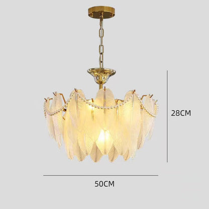 Tiered Crystal Feather Chandelier