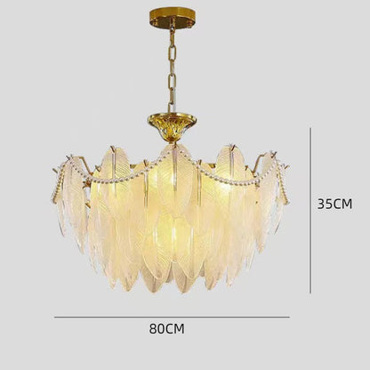 Tiered Crystal Feather Chandelier