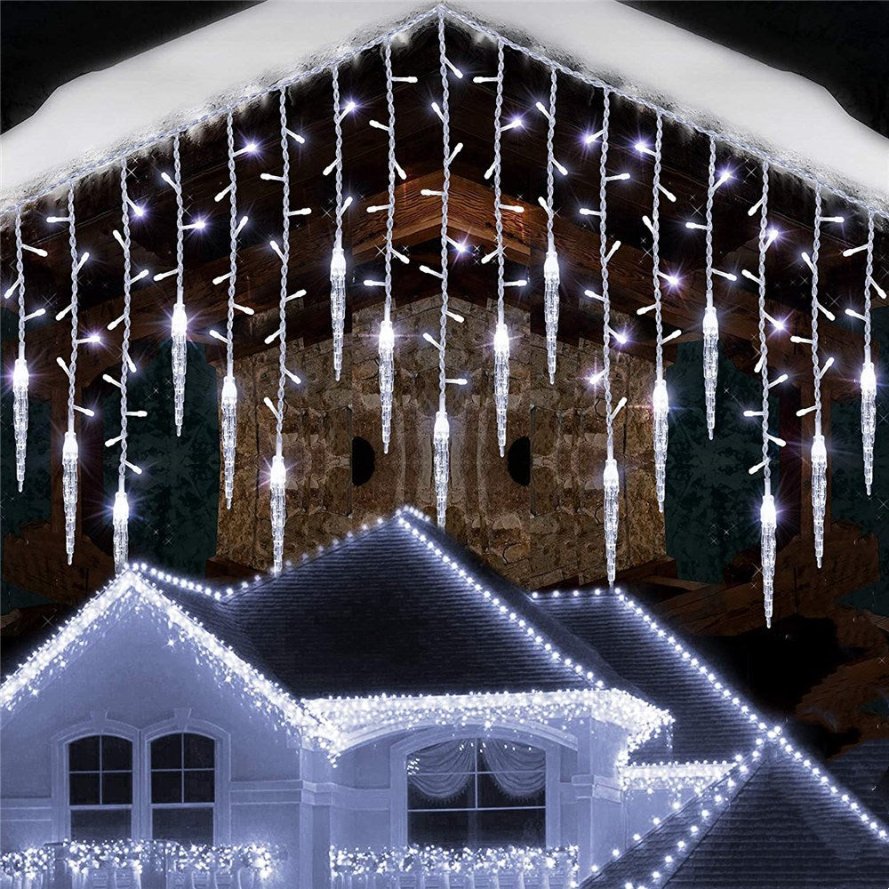 Fairy Curtain light Christmas Fairy Hanging Icicle Lamps-[Modern pendant lighting for bedroom and living space]-Demolights UK