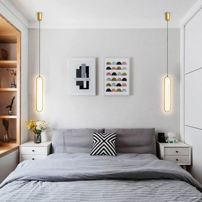 Slim Oval Tube Pendant Light