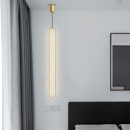 Slim Oval Tube Pendant Light