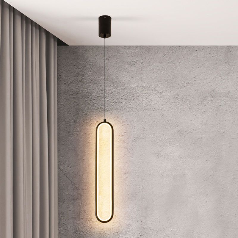 Slim Oval Tube Pendant Light